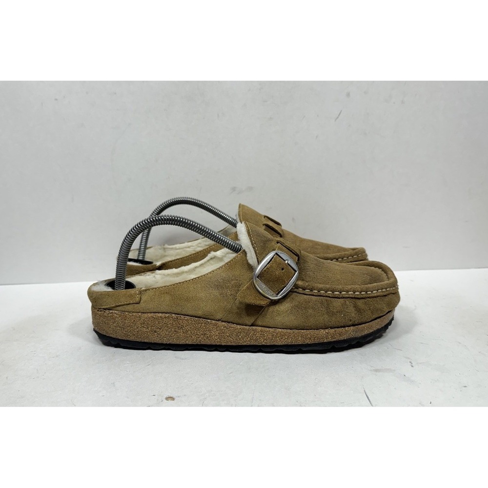 Birkenstock Buckley Shearling Suede Brown Clog Dark Tea Women's Size 10 N / 41